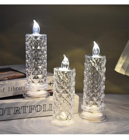 Last Day 49% OFF 🔥Christmas Decor LED Crystal Candle Lamp🎄🕯️