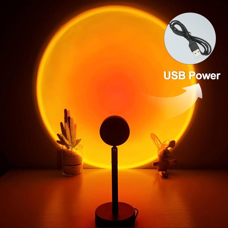 🔥LAST DAY 49% OFF - 🌅Sunset Lamp Projector Light 💫180° Adjustable RGB Sunset Mood Lamp