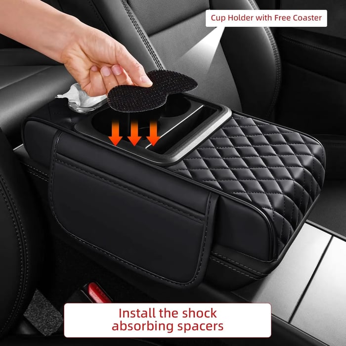 LAST DAY 49% OFF🔥Multi-Purpose Car Console Storage Bag with Armrest Pad