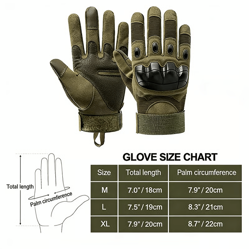 Last Day 49% OFF🔥Tactical Full Finger Gloves with Soft Knuckle Protection