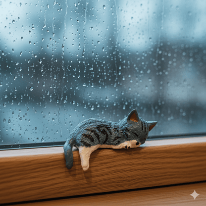 LAST DAY 49% OFF✨😺5-Piece Mini Resin Cat Figurines - Cute Cartoon Desk Decor