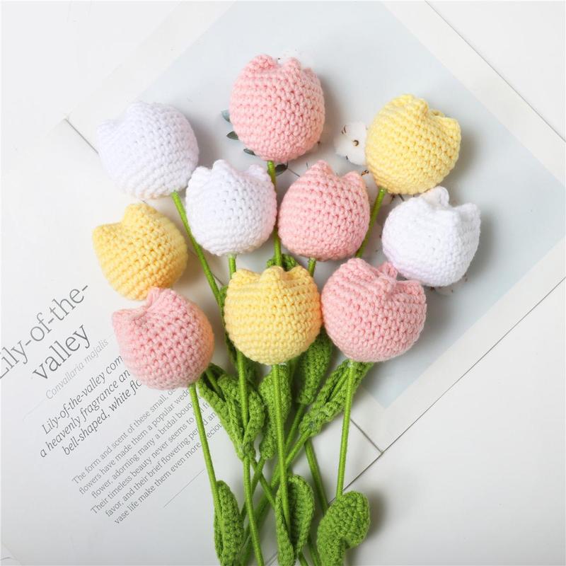 Last Day 49% OFF🌷🌷Hand-crocheted Tulip Bouquets—Symbolize Everlasting Love💖