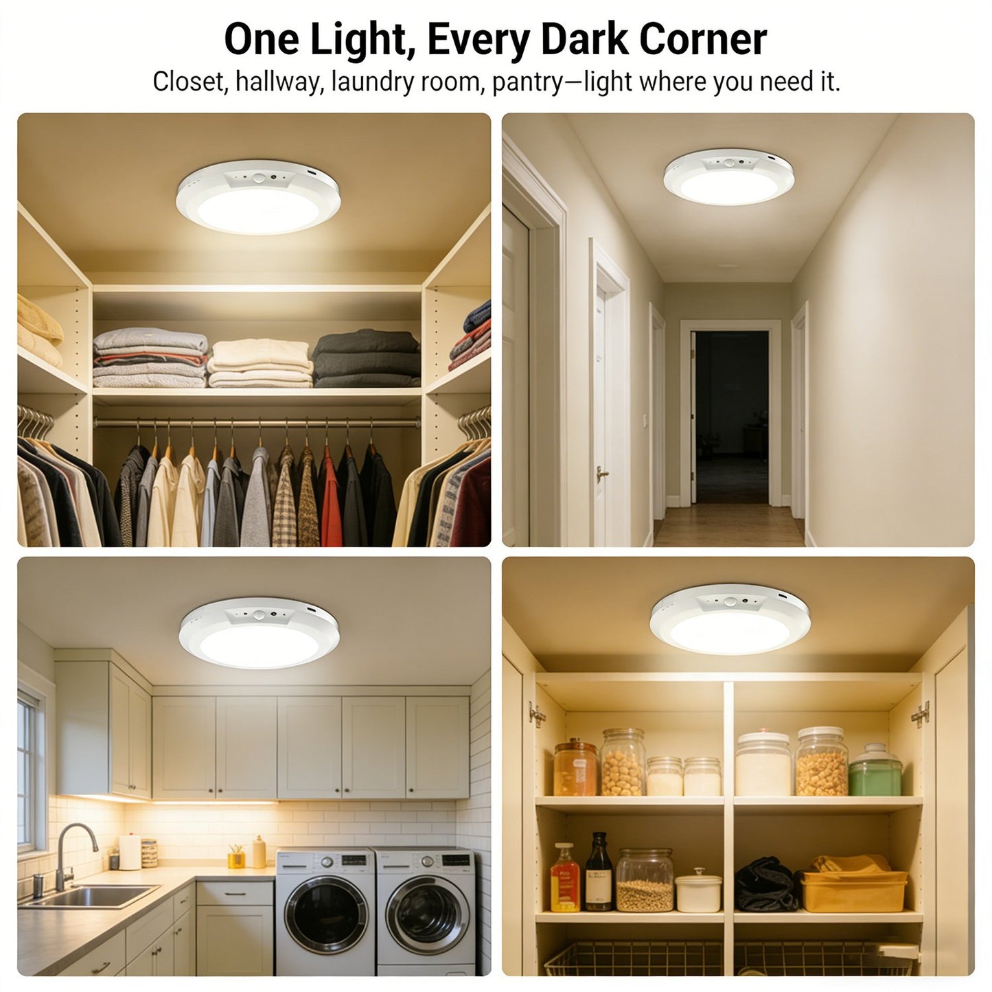 🔥Last Day 49% OFF💡 Rechargeable Motion Sensor Ceiling Light with Remote-1