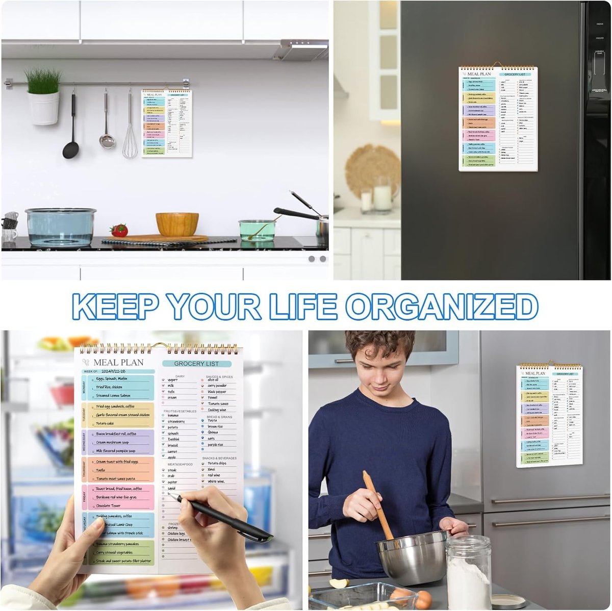 Last Day 49% OFF🔥Meal Planning Pad – Weekly Wall-Mounted Food Planner