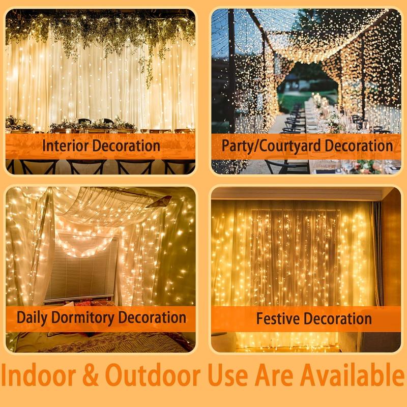 🔥Last Day 49% OFF💡300 LED Curtain Fairy Lights – Instantly Brighten Any Space ✨