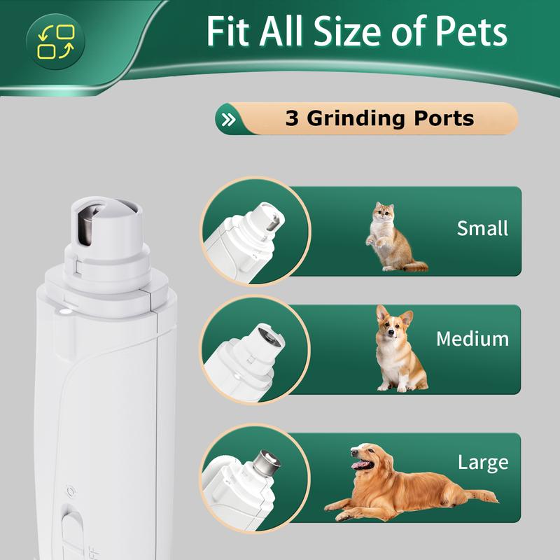 Silent Pet Nail Trimmer Set with Led Lights