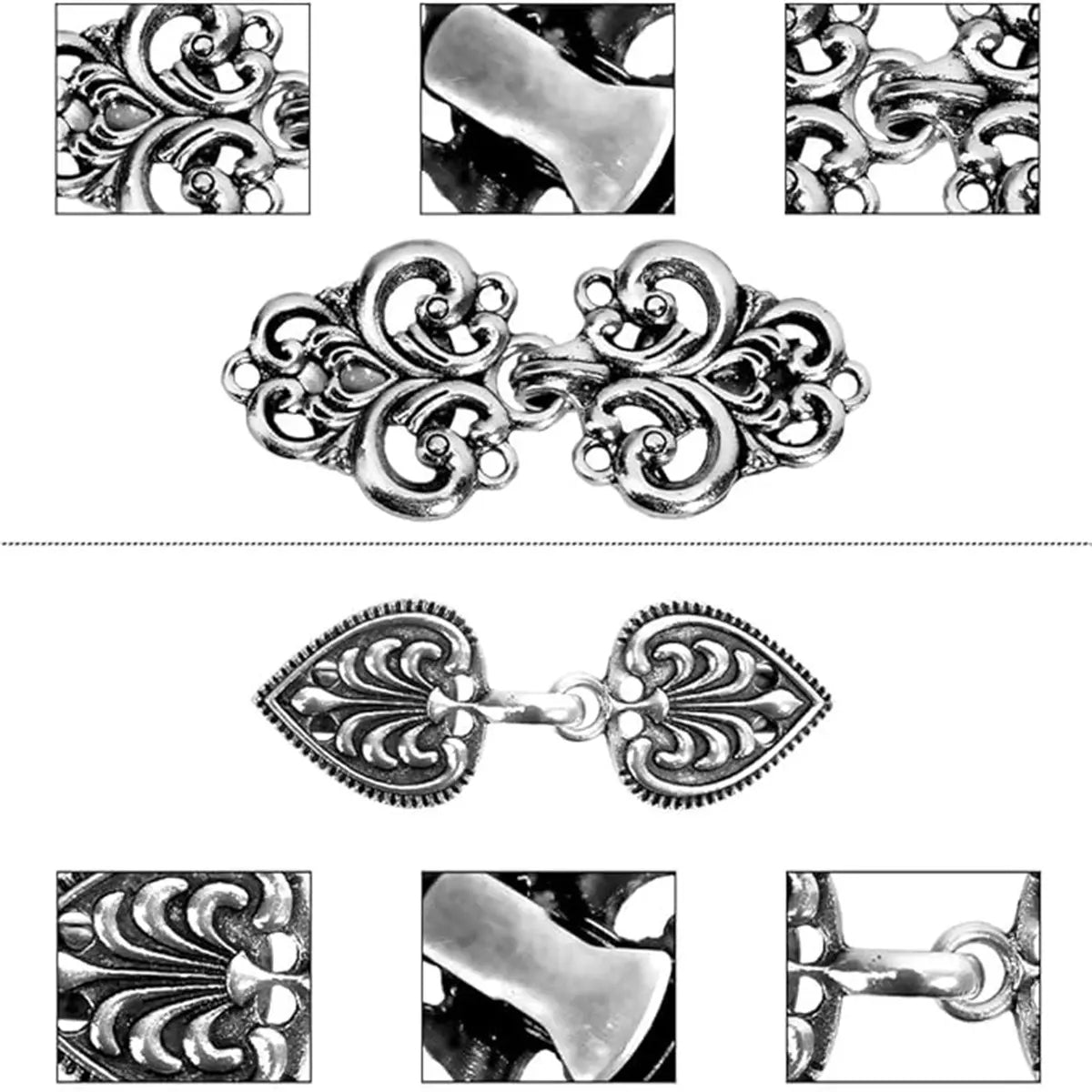 Vintage Sweater Shawl Clips Set (4PCS) 💖 Elegant Retro Cardigan Accessories