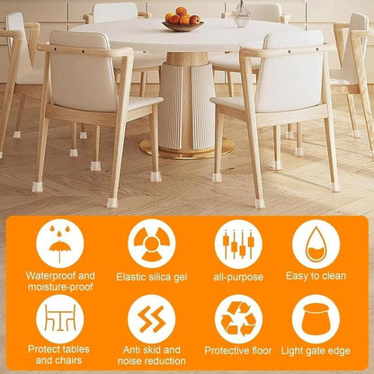 LAST DAY 49% OFF 🔥Square Chair Leg Protectors✔️ - Fits All Shape Chair Mat for Wood and Tile Floors🪑