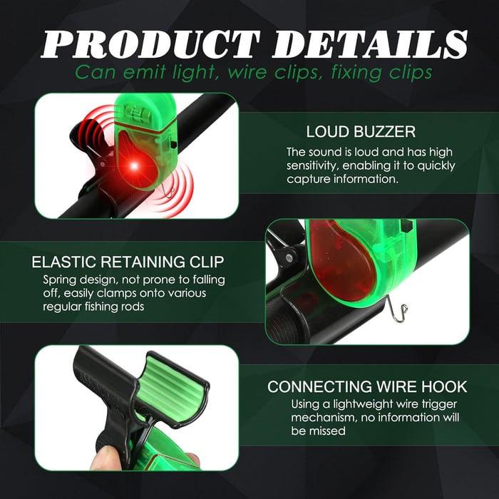 Last Day 49% OFF🔥Fishing Bite Alarm with LED Light🎣