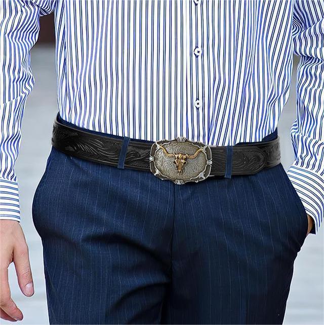 Adjustable Ratchet Western Belt (With Western Buckle)