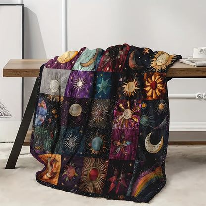 Last Day 49% OFF 🔥Bohemian Sun and Moon Flannel Blanket