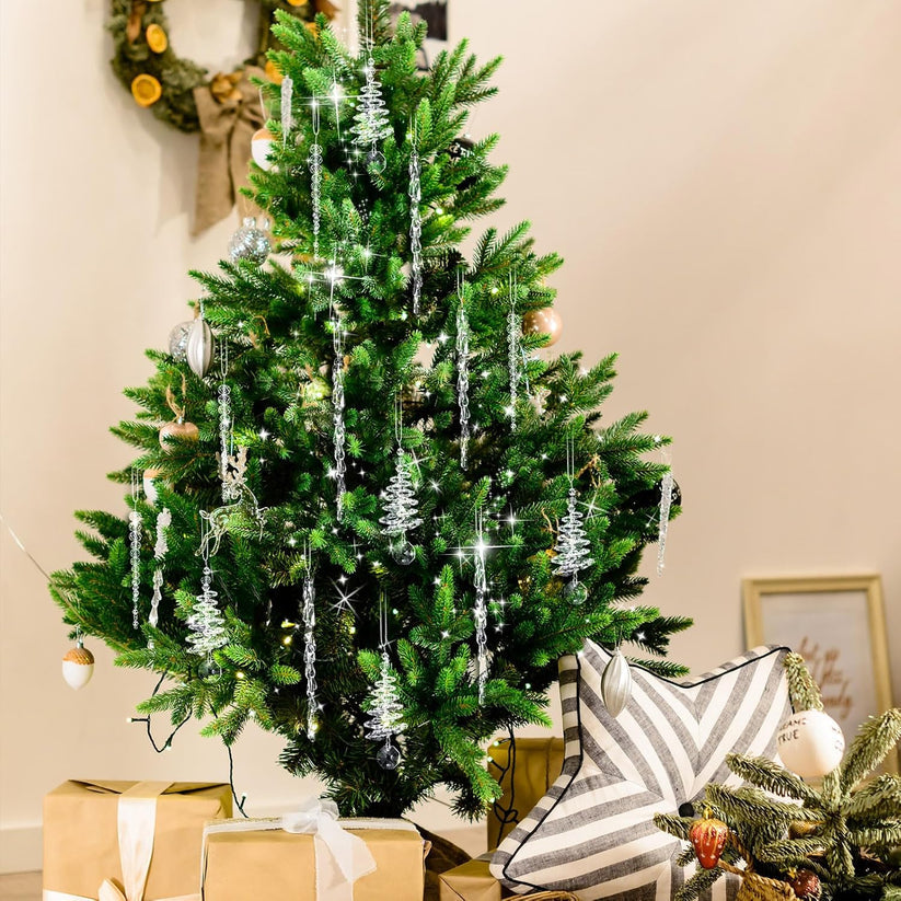 Last Day 49% OFF🔥24 Pcs Crystal Icicle Christmas Tree Ornaments(3 Styles Christmas Icicles)