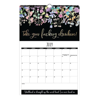 Here We F*cking Go Again: 2026 Swear Calendar for Tired-Ass Women - Hang with Ease, Funny Monthly Calendar