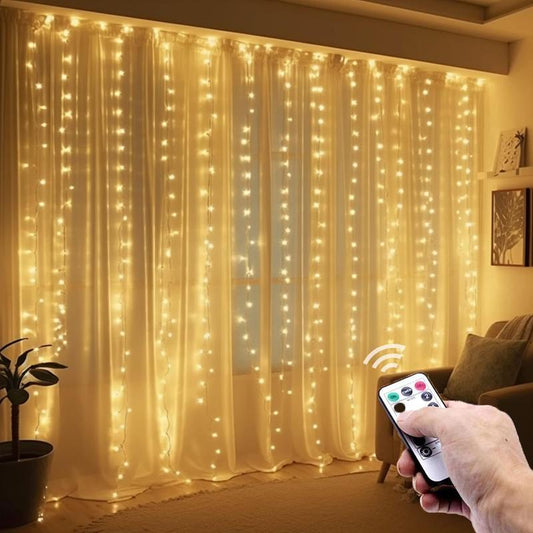 Last Day 49% OFF -💡300 LED Curtain Fairy Lights – Instantly Brighten Any Space ✨