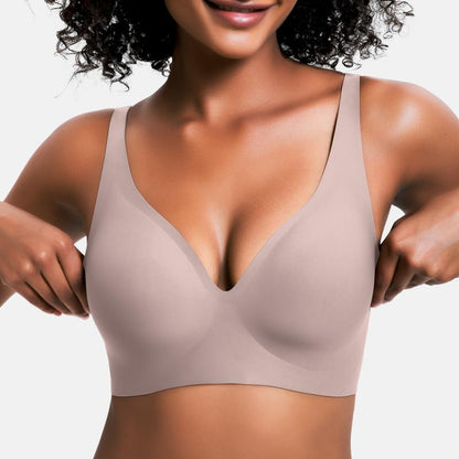 ✨Last Day 49% OFF 🔥Deep V Seamless Wireless Bra – Natural Lift & All-Day Comfort