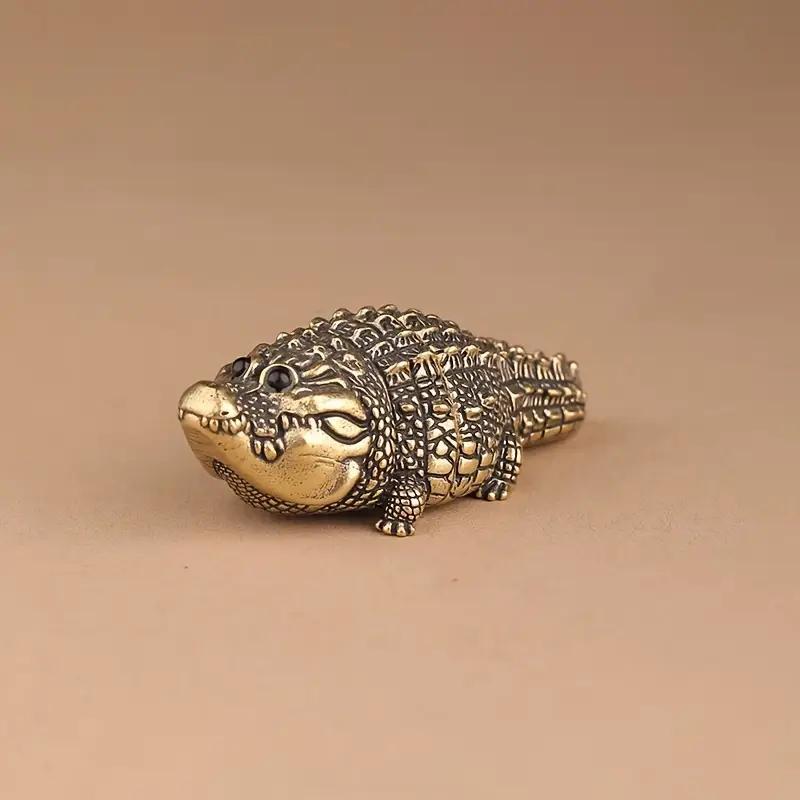 🔥Cute Fat Copper Alligator Statue