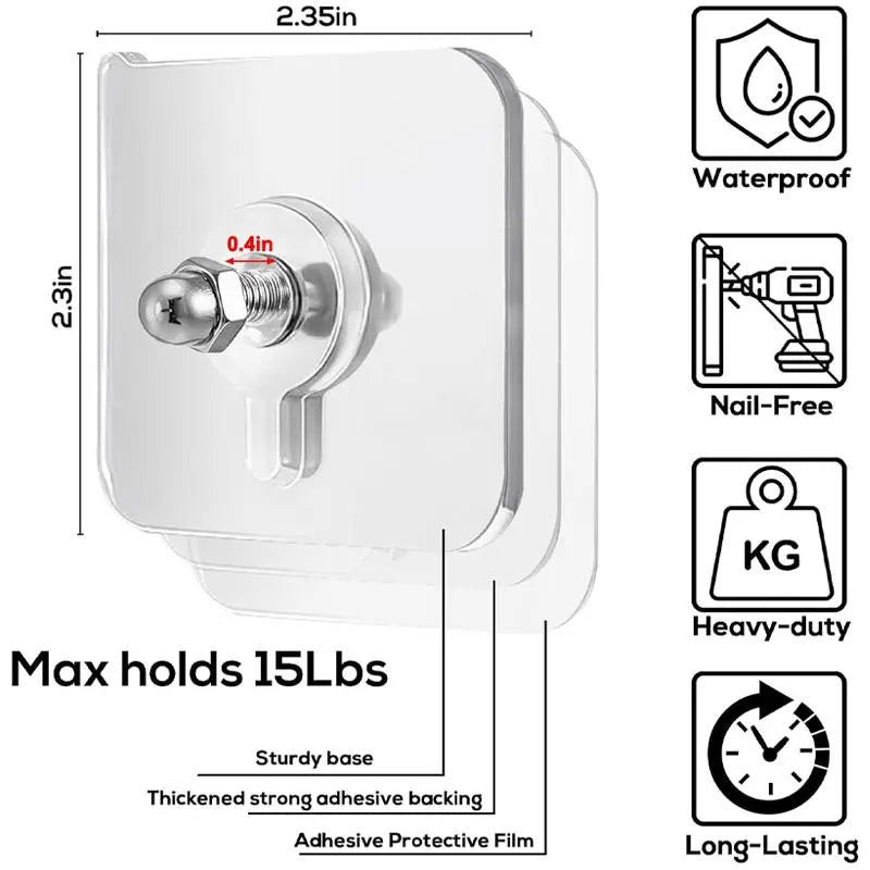 LAST DAY 49% OFF🔥Adhesive Frame Hooks Wall Mount Self-Adhesive Hooks