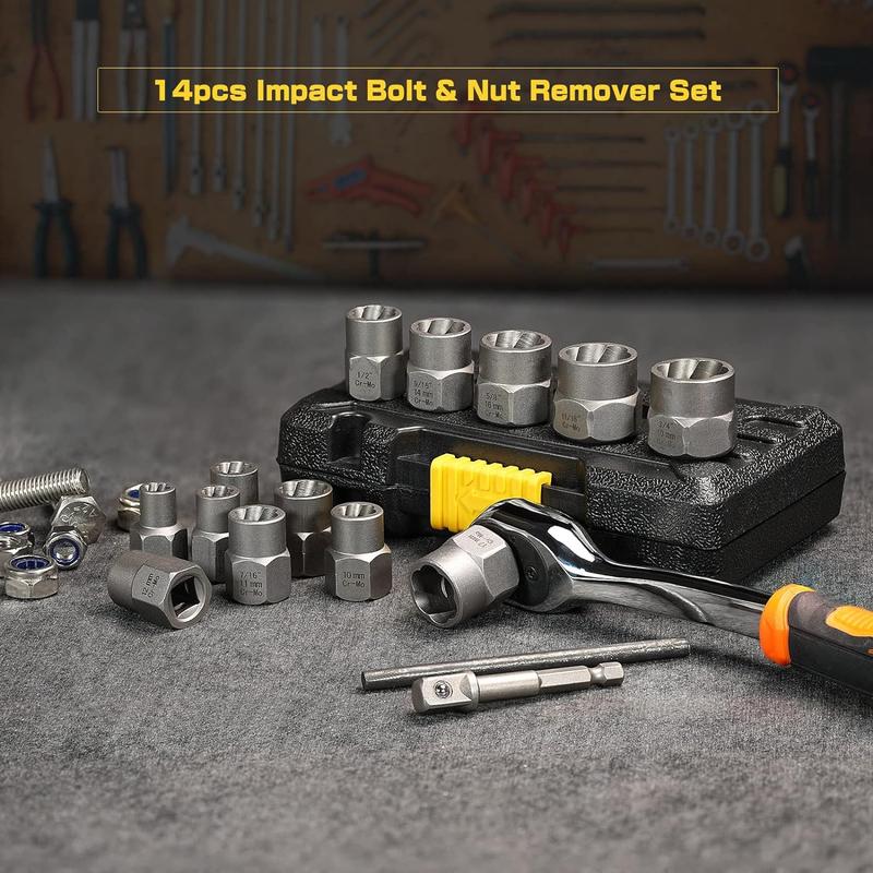 🔥Last Day 49% OFF🔩 Bolt Extractor Tool Set, 13+1 Counts Impact