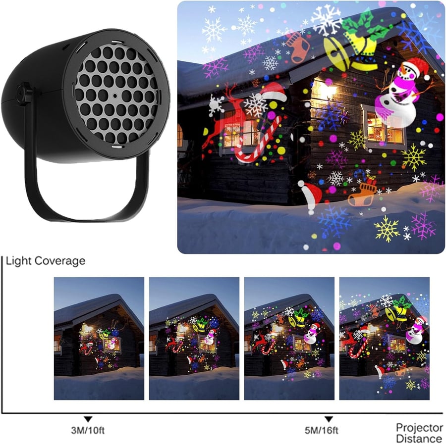 Last Day 49% OFF🔥Christmas Projection Lamp -16 different patterns