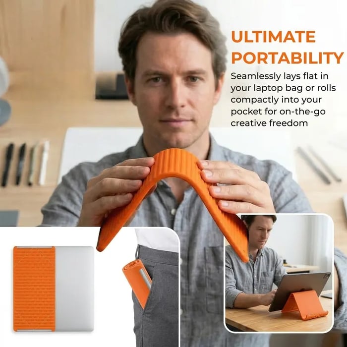 Flexible silicon Phone holder stand – Bendable Rollable Foldable Design📱✨