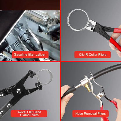 🔧 4-Piece Hose Clamp Pliers Set – Professional Automotive Repair Tools