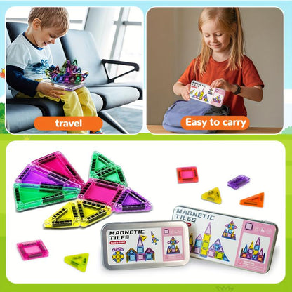 Last Day 49% OFF🔥Mini Magnetic Tile Toys with Iron Box