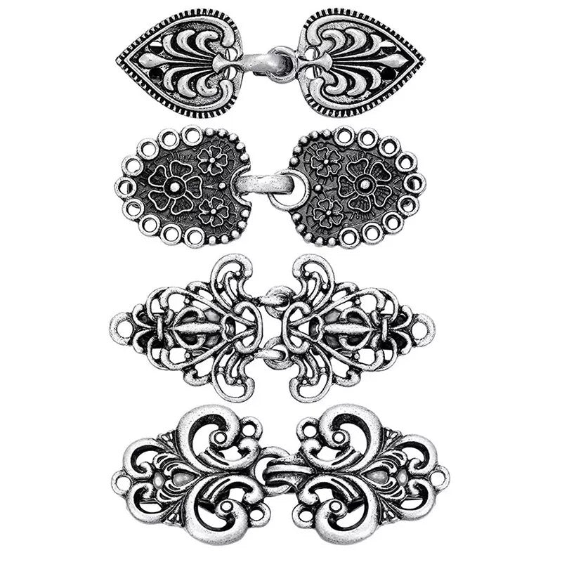 Vintage Sweater Shawl Clips Set (4PCS) 💖 Elegant Retro Cardigan Accessories