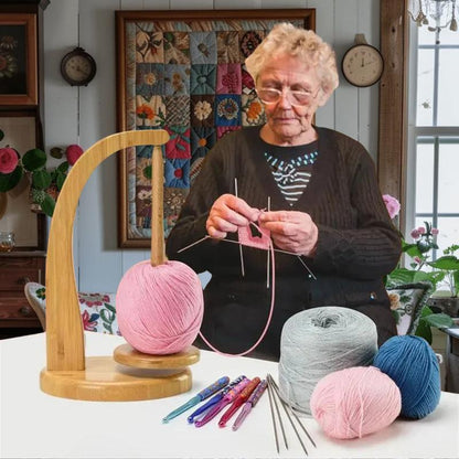 Last Day 49% OFF✨ Magnetic Wooden Yarn Holder with Magnetic Base