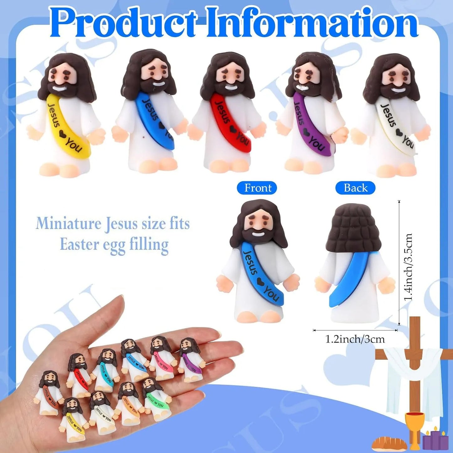 🔥Spread the Love of Jesus, Original Design Mini Jesus Figures✝️ - Jesus Loves You💖