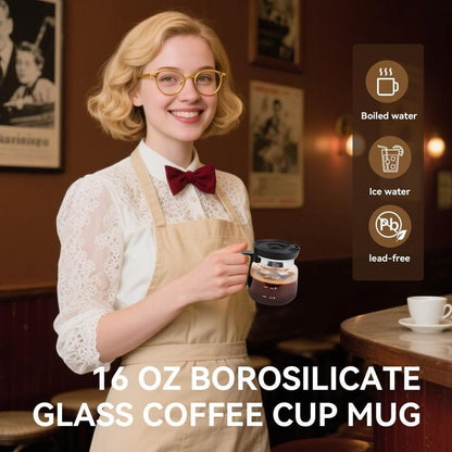 Last Day 49% OFF🔥16oz Glass Coffee Mug – Coffee Pot Style Carafe
