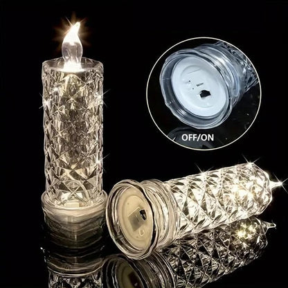 Last Day 49% OFF 🔥Christmas Decor LED Crystal Candle Lamp🎄🕯️