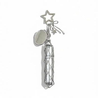 🔥LAST DAY 49% OFF💄Lipstick Holder Keychain with Mirror & Bling Charms
