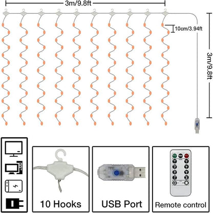 Last Day 49% OFF -💡300 LED Curtain Fairy Lights – Instantly Brighten Any Space ✨