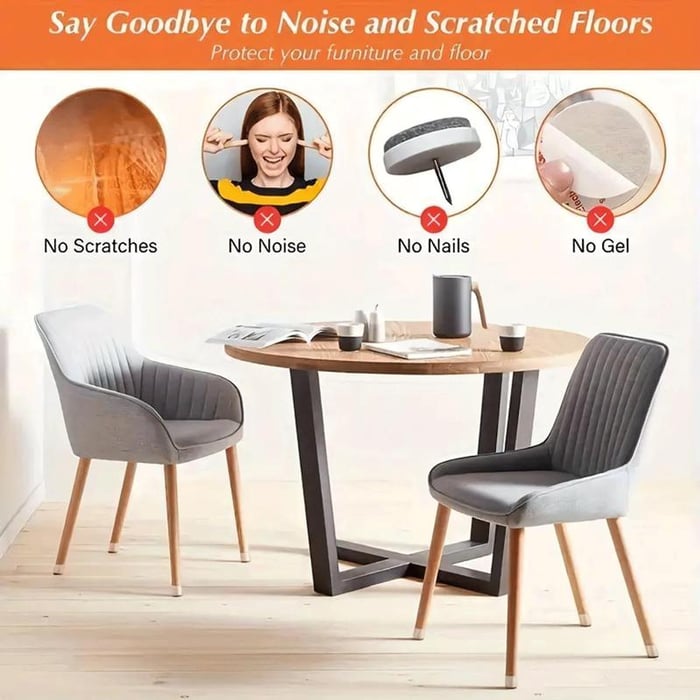 LAST DAY 49% OFF 🔥Square Chair Leg Protectors✔️ - Fits All Shape Chair Mat for Wood and Tile Floors🪑