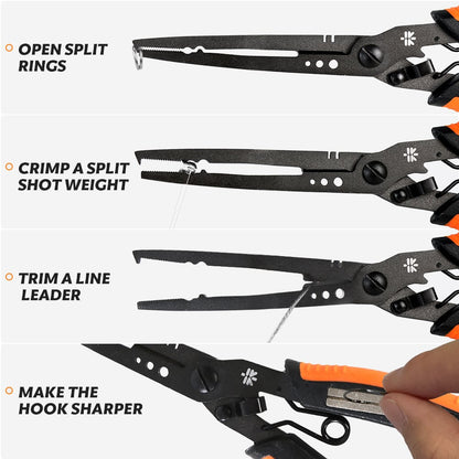 Last Day 49% OFF🔥 4-in-1 Fishing Pliers: Cut, Crimp, Remove Hooks & Open Split Rings 🎣