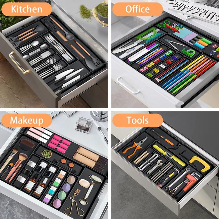 ⏰Last Day 49% OFF✨ Large Capacity Expandable Utensil Drawer Organizer