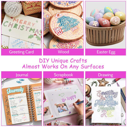 Last Day 49% OFF🔥Outline Shimmer Marker Set – Double-Line Glitter Pens🎨