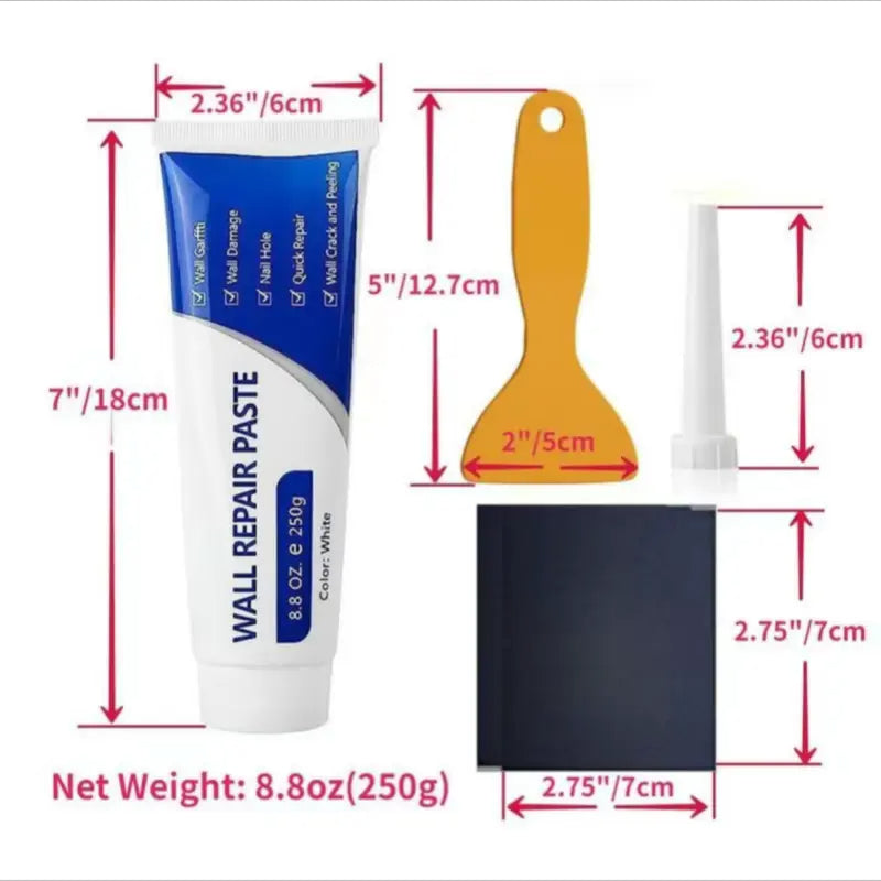 🛠️ Last Day 49% OFF – Drywall Patch Repair Kit 250g 🏠 Quick-Drying Wall Mending Paste