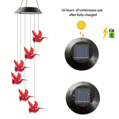 Last Day 49% OFF🐦Solar Cardinal Bird Bell Lights, Outdoor Garden Decor