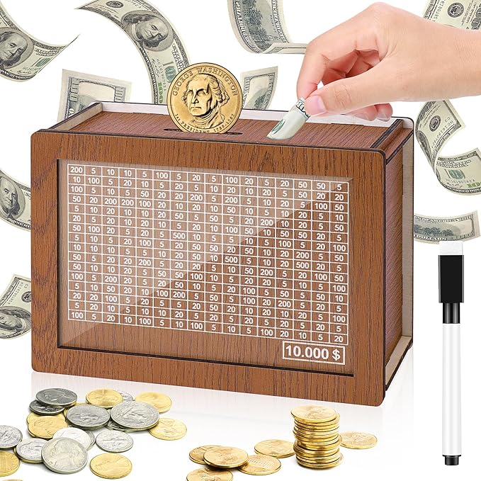 Hot Sale 49% OFF 🔥Wooden Savings Box—Create Your 2026 New Year Savings Plan