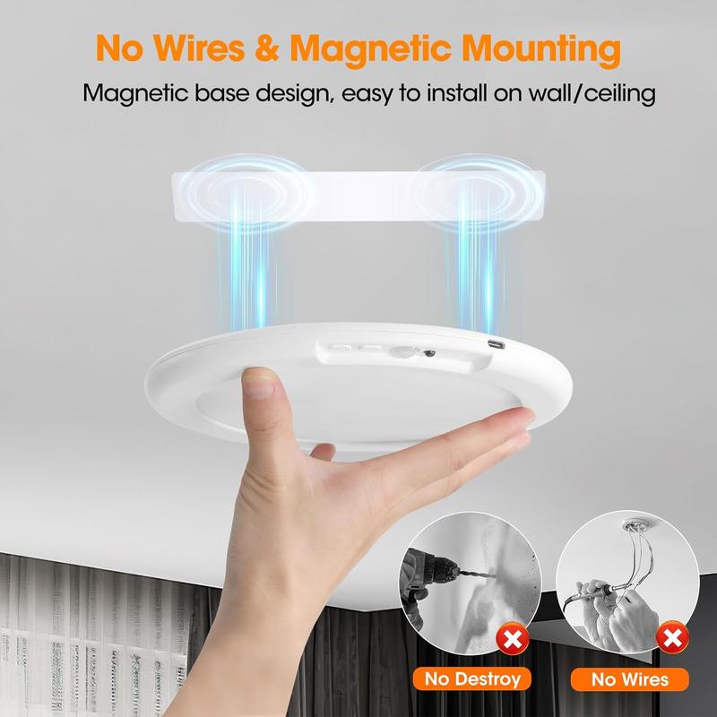 Last Day 49% OFF🔥Wireless Motion-Sensor Magnetic Ceiling Light (Rechargeable)💡