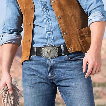 Adjustable Ratchet Western Belt (With Western Buckle)
