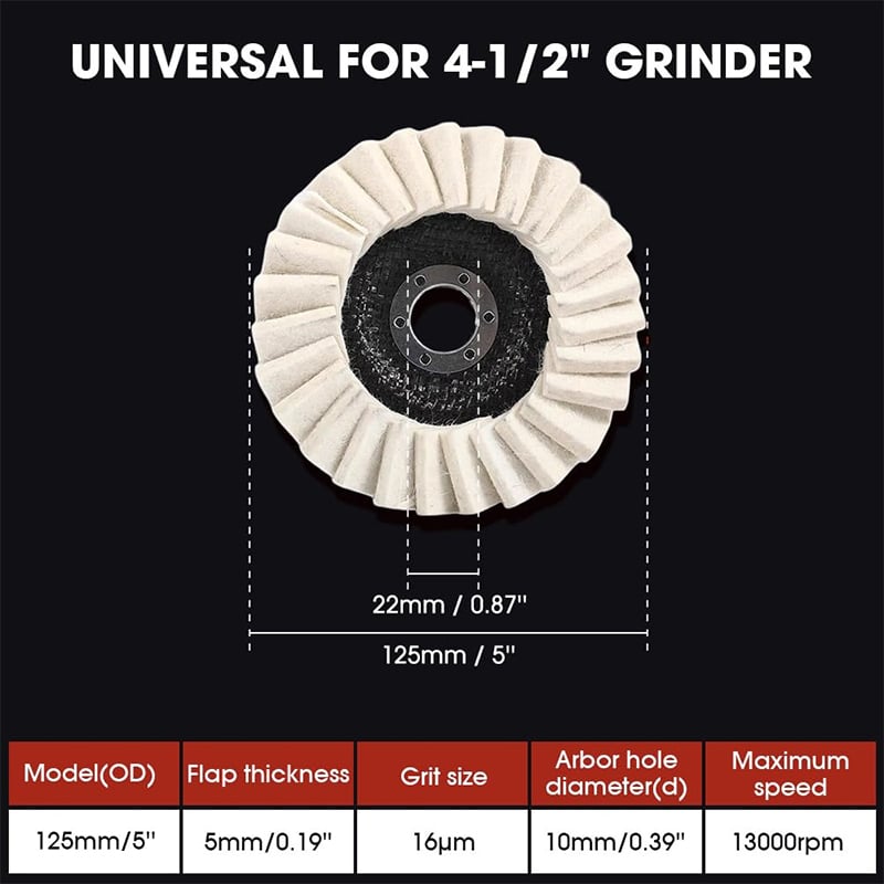 Last Day 49% OFF🔥Premium Wool Felt Polishing Flap Disc for Angle Grinders