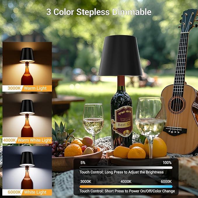 Last Day 49% OFF🔥Wireless Decorative Wine Bottle Ambient Light