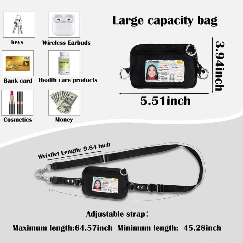 Adjustable Crossbody Phone Wallet Lanyard with Safety Breakaway Clasp