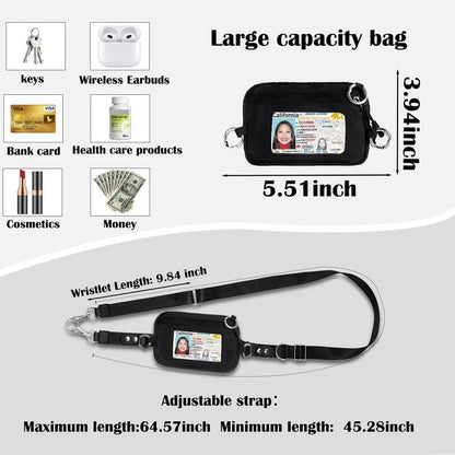 Adjustable Crossbody Phone Wallet Lanyard with Safety Breakaway Clasp