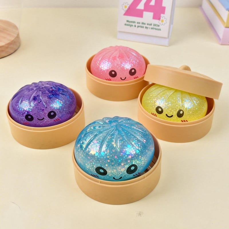 🏆Expressive Big Dumpling Squishy - Blind Box, Mysecret Bun Fidget Toy