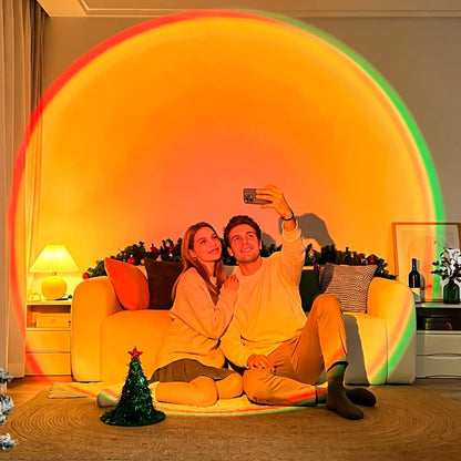 🔥LAST DAY 49% OFF - 🌅Sunset Lamp Projector Light 💫180° Adjustable RGB Sunset Mood Lamp