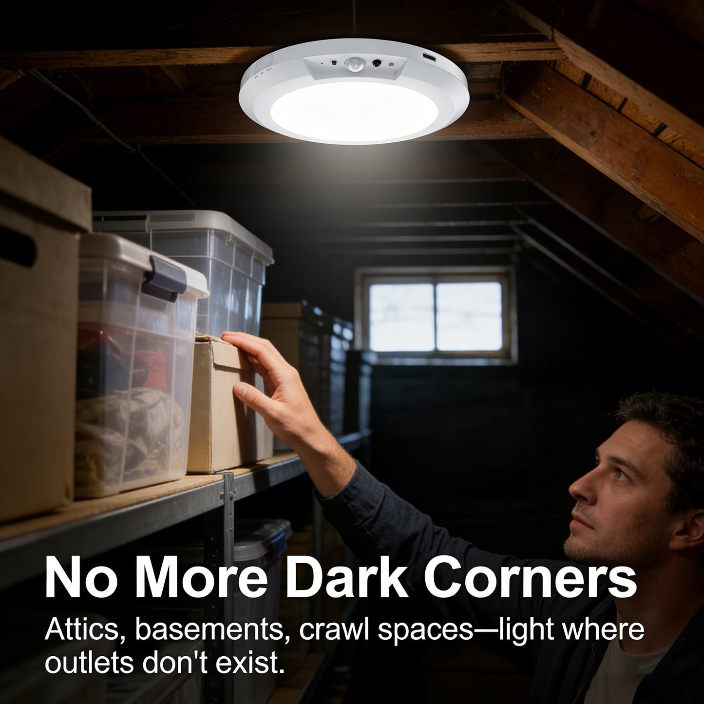 🔥Last Day 49% OFF💡 Rechargeable Motion Sensor Ceiling Light with Remote-1