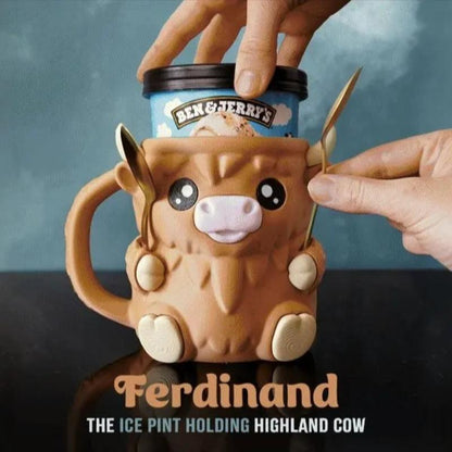 🔥Highland Cow Ice Cream Pint Holder Rack